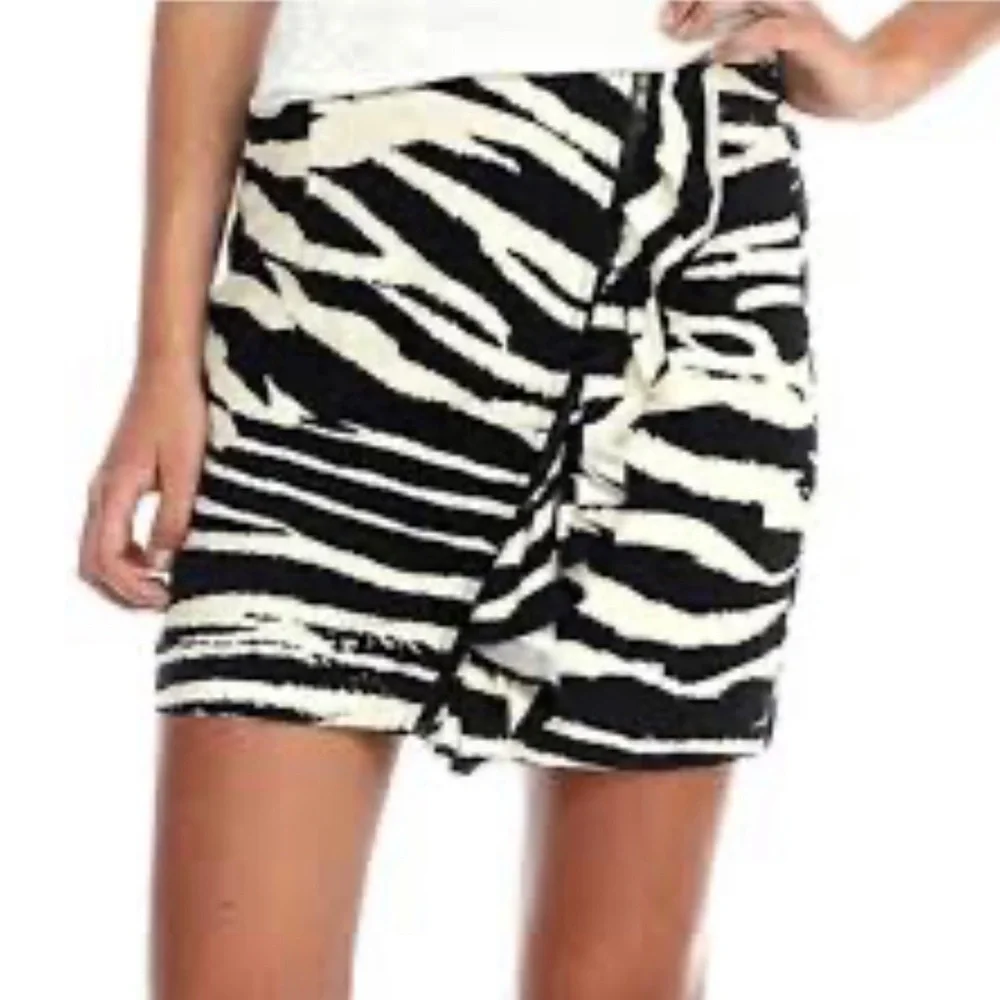 NWOT Free People Animal Print Mini Skirt